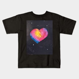 You are my universe. Galactic colorful heart in space Kids T-Shirt